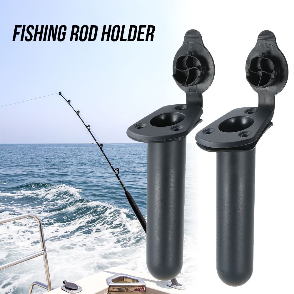 2 PCS Flush Mount Fishing Boat Rod Holder Bracket With Cap