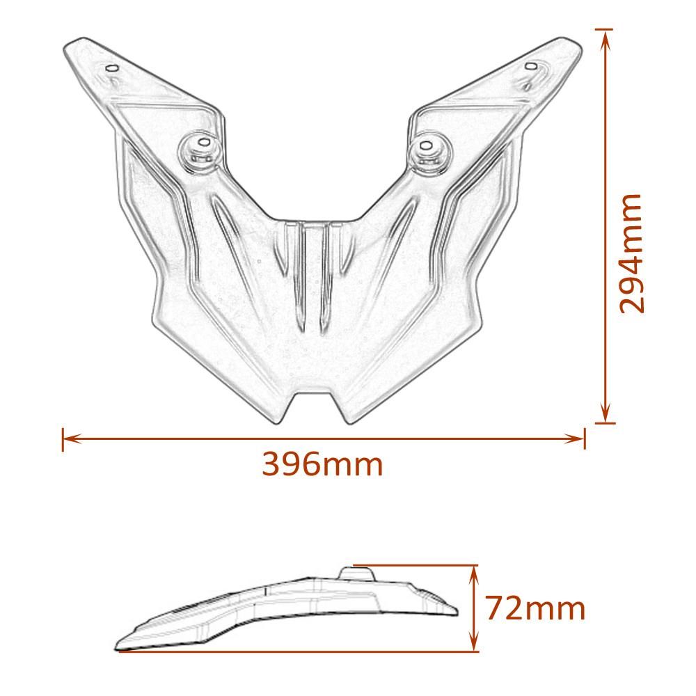 Motorcycle Front Wheel Mudguard Beak Nose Cone Extension