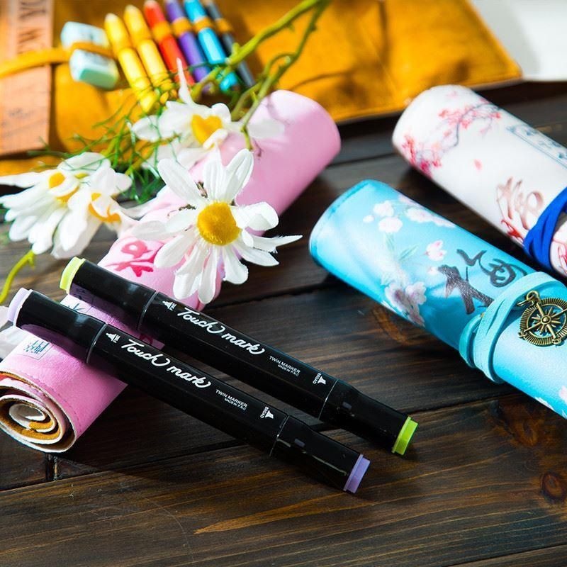 Pen Storage Box Pencil Curtain Rolling Pencil Case Japanese-Style Retro Chinese Style New Popular Middle School Student Beautiful