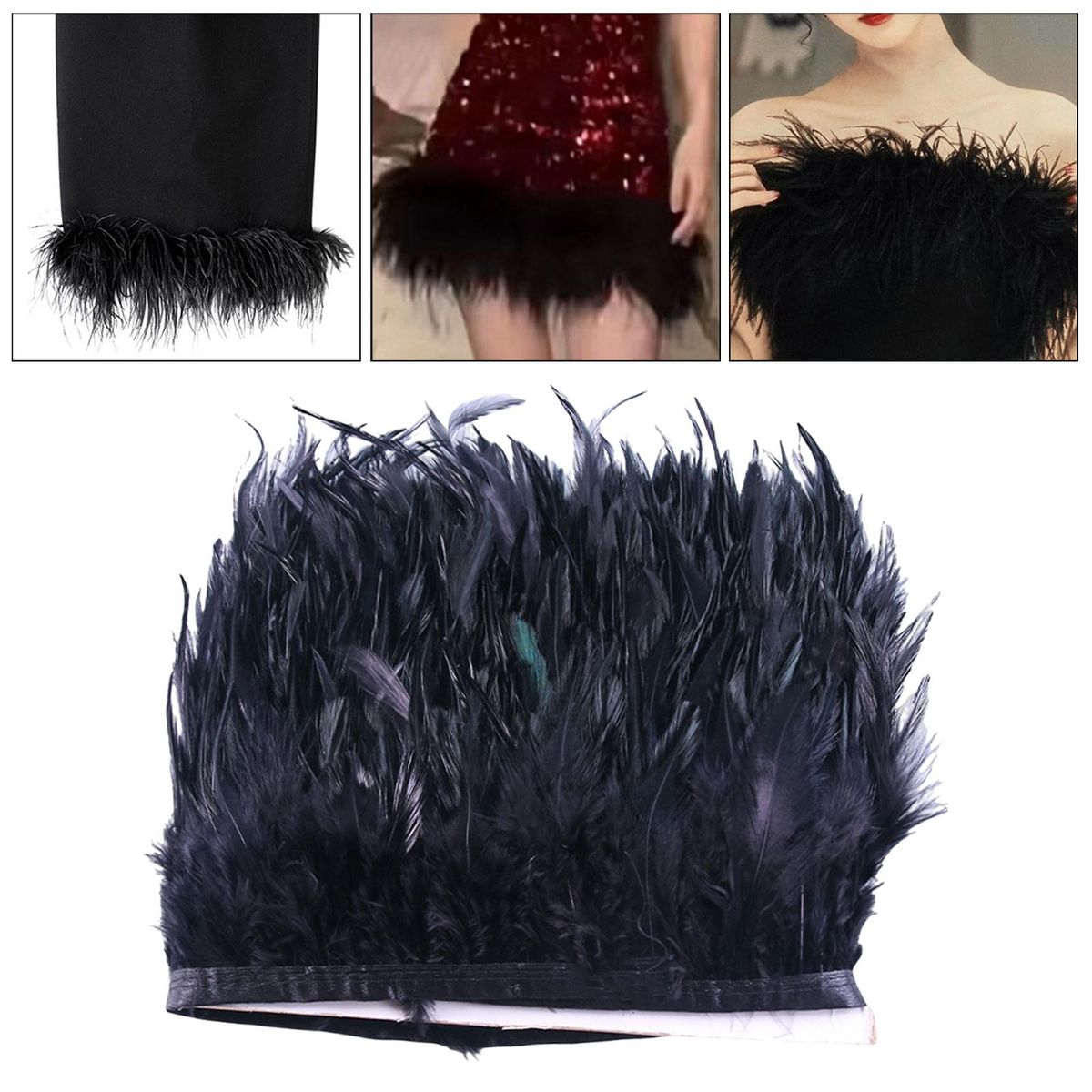 Artificial Feather Fringe Sewing  Performance Costume 10