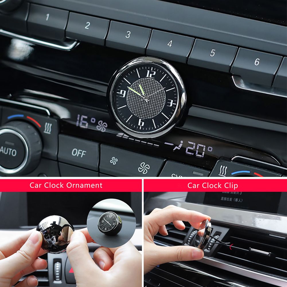 Car Dashboard Decoration Clock Air Vent Quartz Watch For BMW E90 E60 E71 F30 G30 G20 F10 X5 E70 E87 M5 X1 X3 X5 X6 GT E93 F18 M
