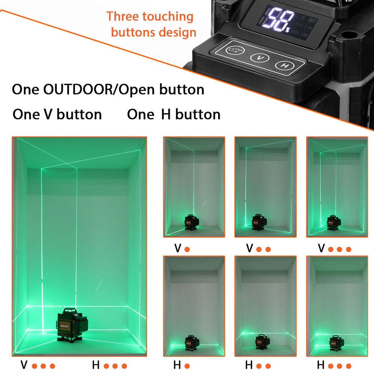 Multifunctional 16 Lines Self-leveling Level Tool With 1.2M
