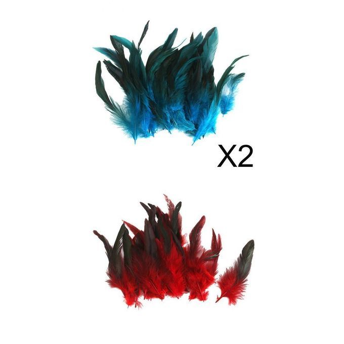 150 Pieces Dyed Rooster Feather Hat Decoration Ear Ring Crafts