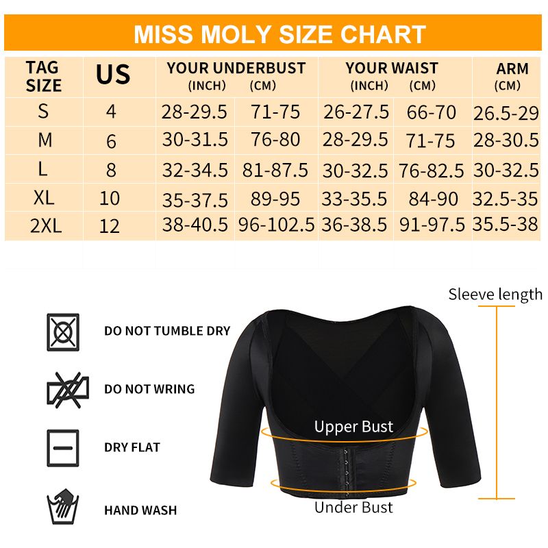 Women Back Arm Body Shoulder Corrector Slimming Arm Shapewear Short Sleeve Sexy Crop Tops Control Shapewear