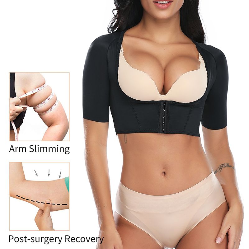 Women Back Arm Body Shoulder Corrector Slimming Arm Shapewear Short Sleeve Sexy Crop Tops Control Shapewear