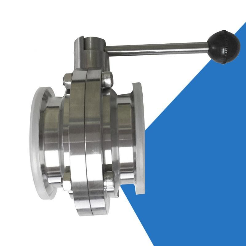 304/316 Sanitary Stainless Steel Quick-Installation Butterfly Valve Quick Coupler Chuck Chuck Sleeve Clamp Butterfly Valve Manual