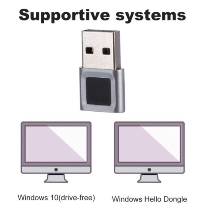 USB Fingerprint Reader Sign-In Unlock Device For Windows 10 11Hello