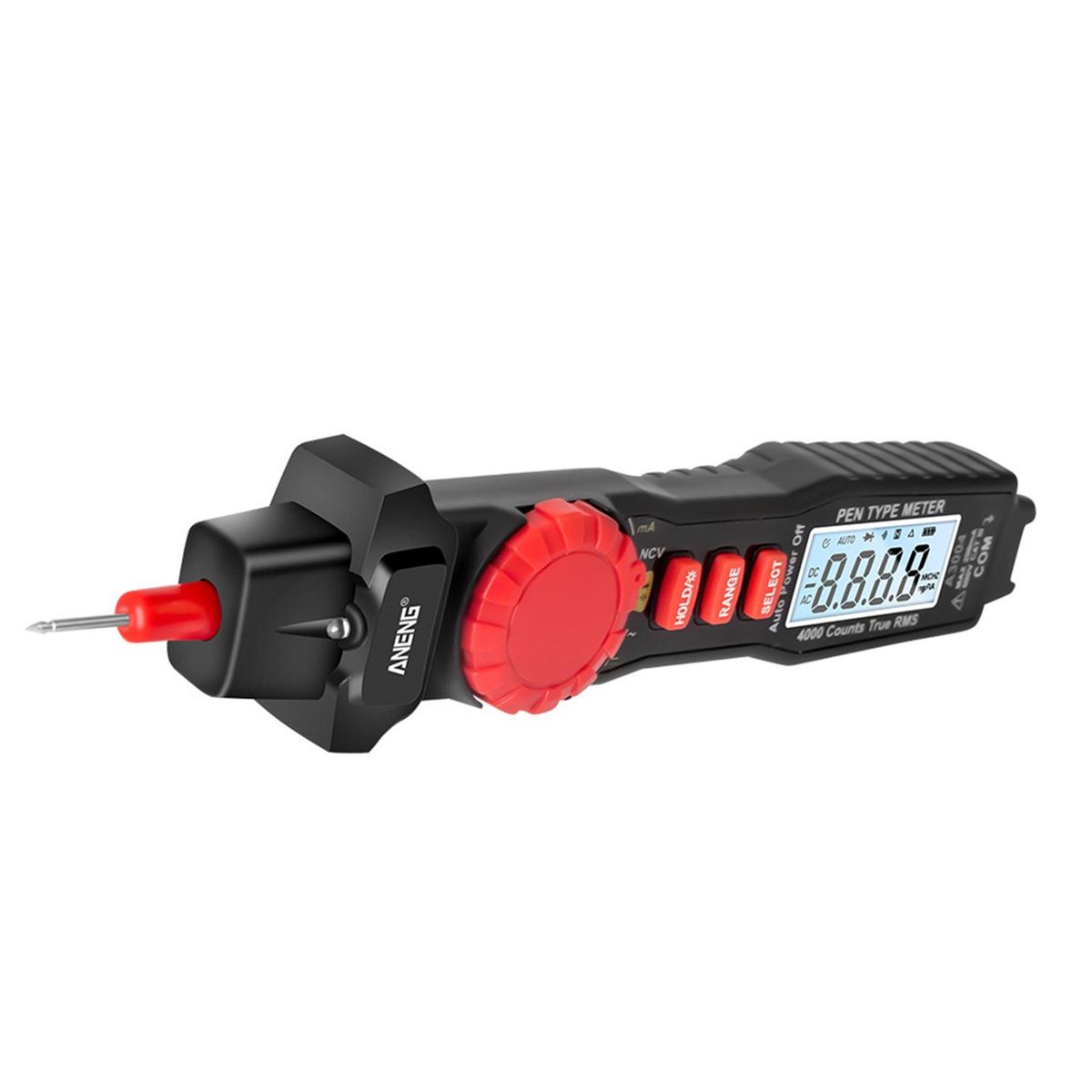 ANENG A3004 Digital Pen Multimeter Auto Range NCV AC/DC Voltmeter Ammeter Ohmmeter Resistance Meter with Capacitance Diode Test Continuity Alarm Backlit LCD Screen with Data Hold Flashlight