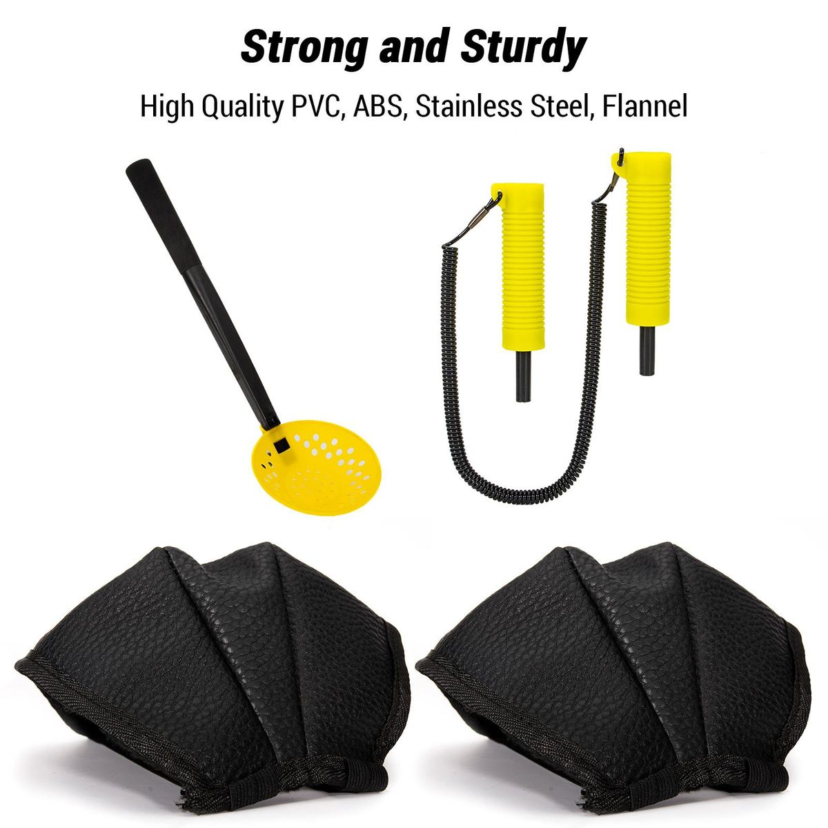 Ice Fishing Equipment Set Ice Picks Ice Fishing Spoon Knee Pads Combination for Ice Fishing