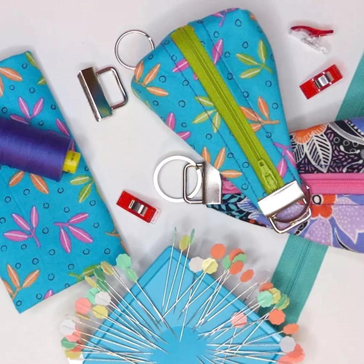 Sewing Ruler Triangle Key Fob Pouch Craft DIY Sewing Ruler