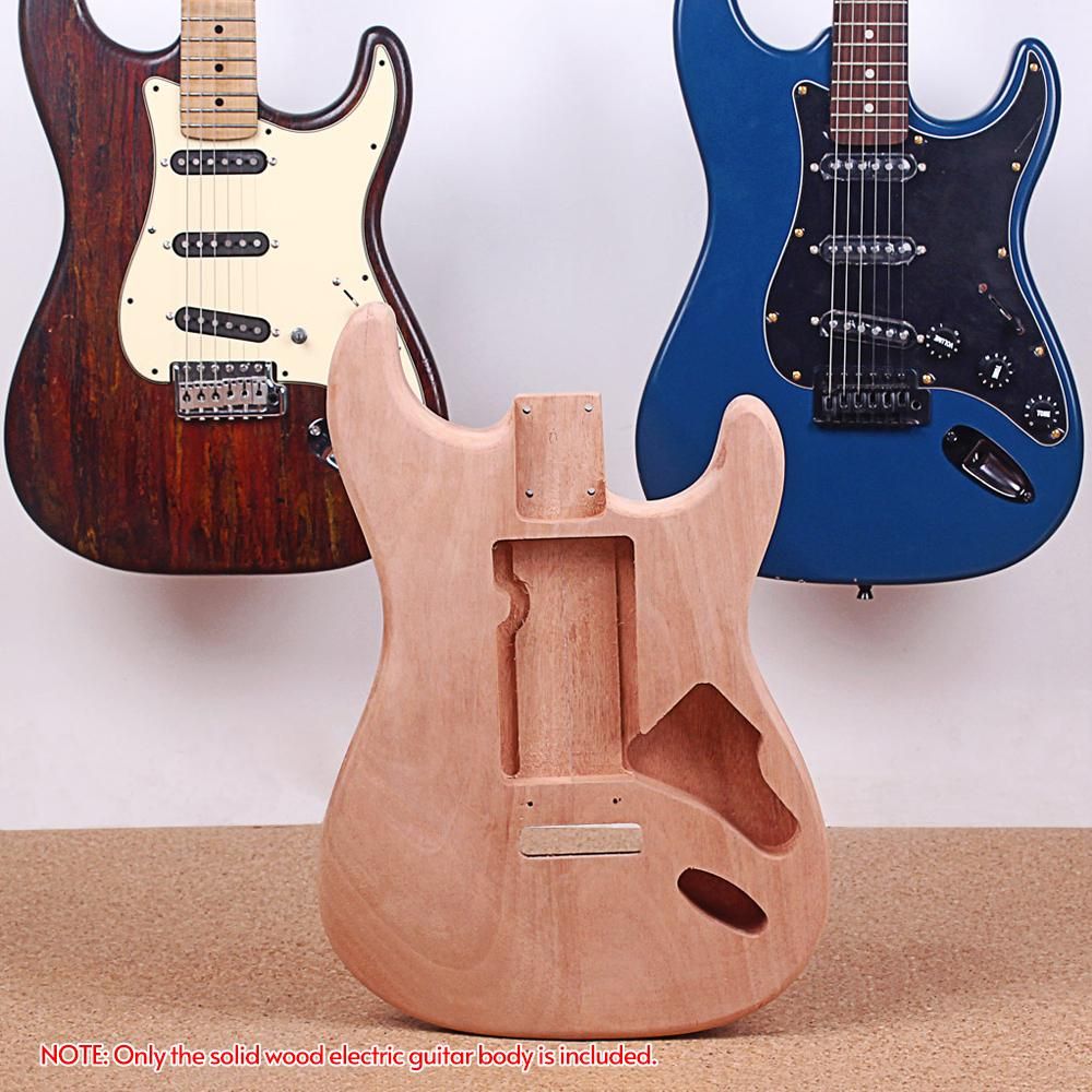 ST Electric Guitar Body Red Walnut Guitar DIY Accessory Natural Wood Color