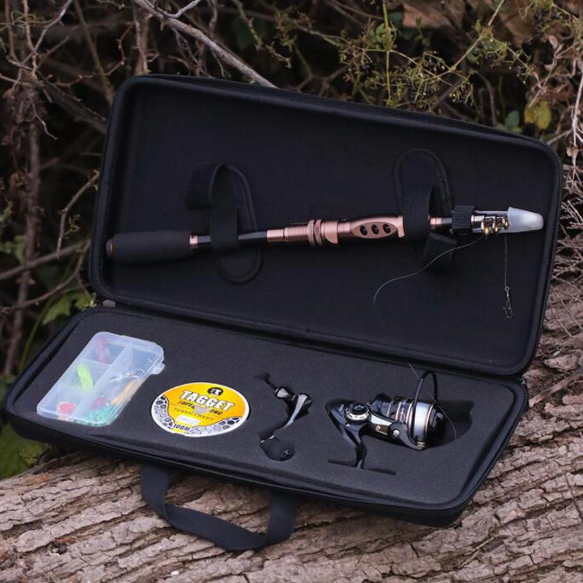 Rod Reel Combo Travel Kit Telescopic Pole Line  Hook