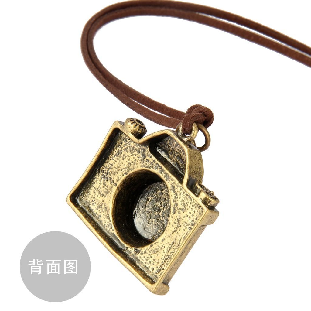Retro Charms Camera  Rope Chain Women Men Necklace