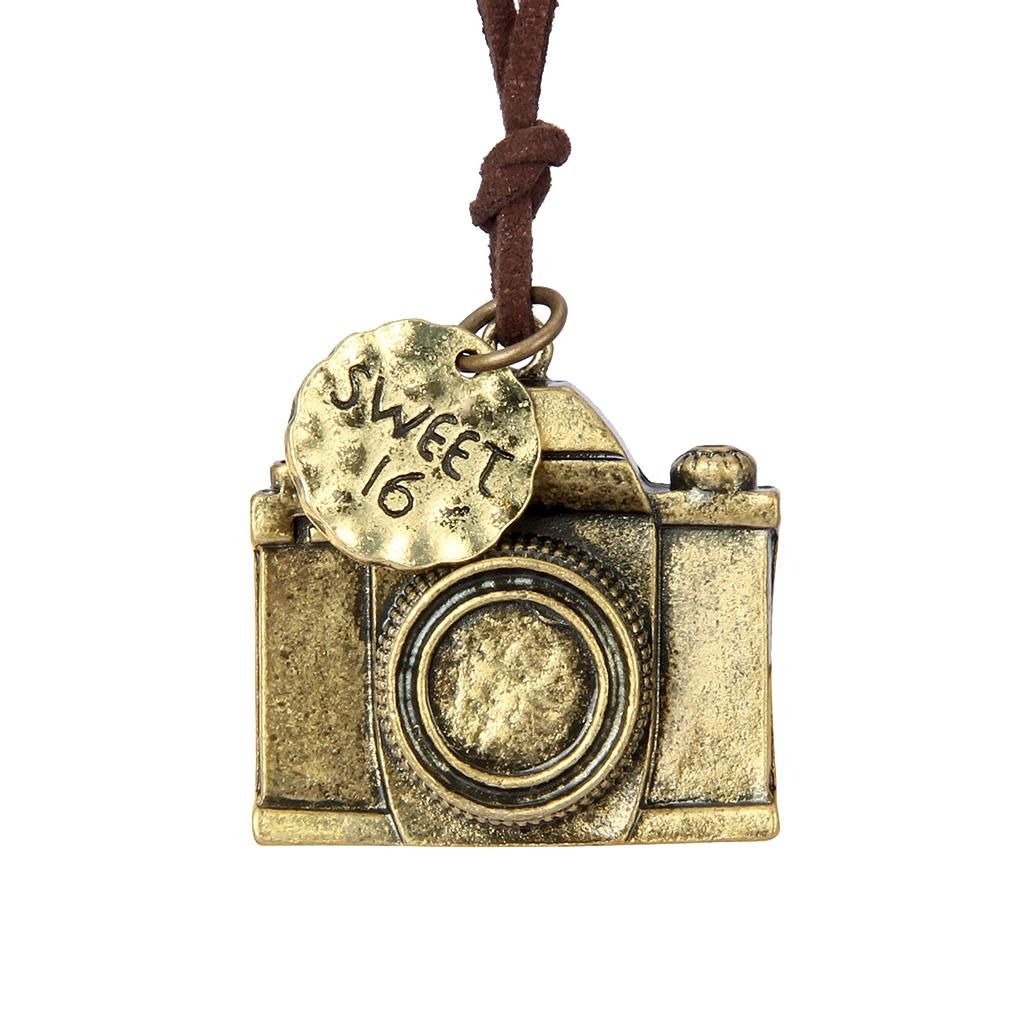 Retro Charms Camera  Rope Chain Women Men Necklace