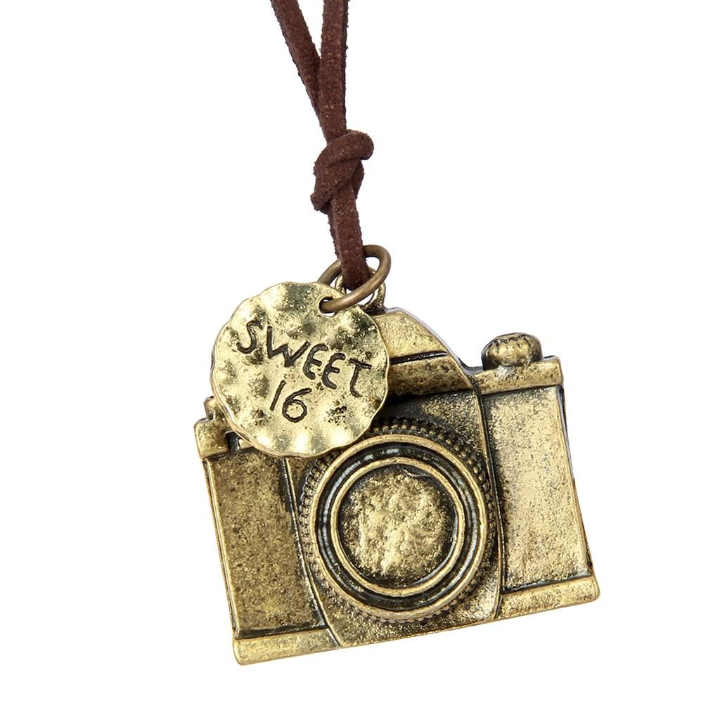 Retro Charms Camera  Rope Chain Women Men Necklace