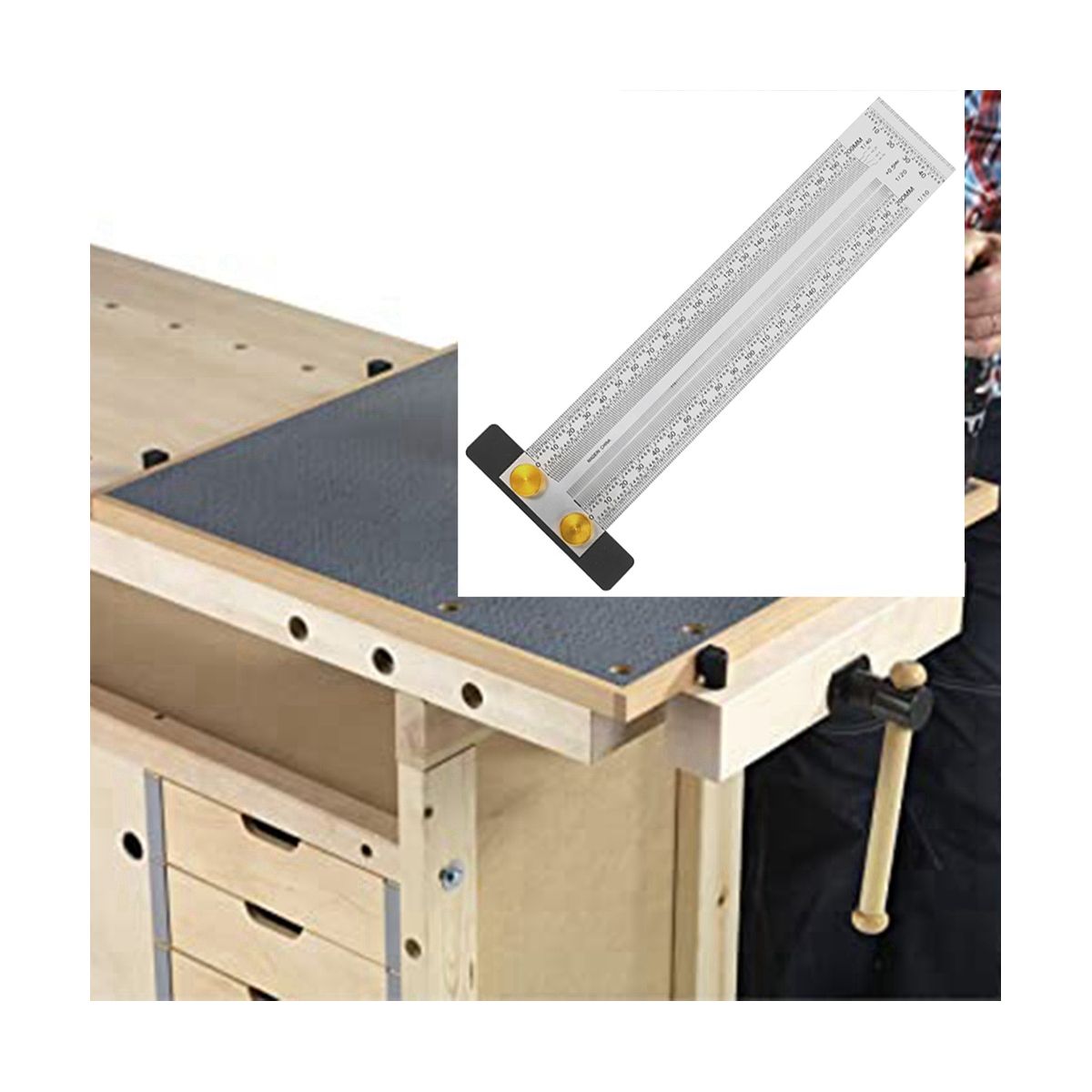 Precision Marking T-Ruler Stainless Steel T-Ruler for