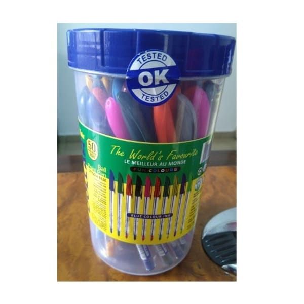 DOLLAR BALL POINT PEN  0.7MM JAR - 50 PIECES BLUE PEN