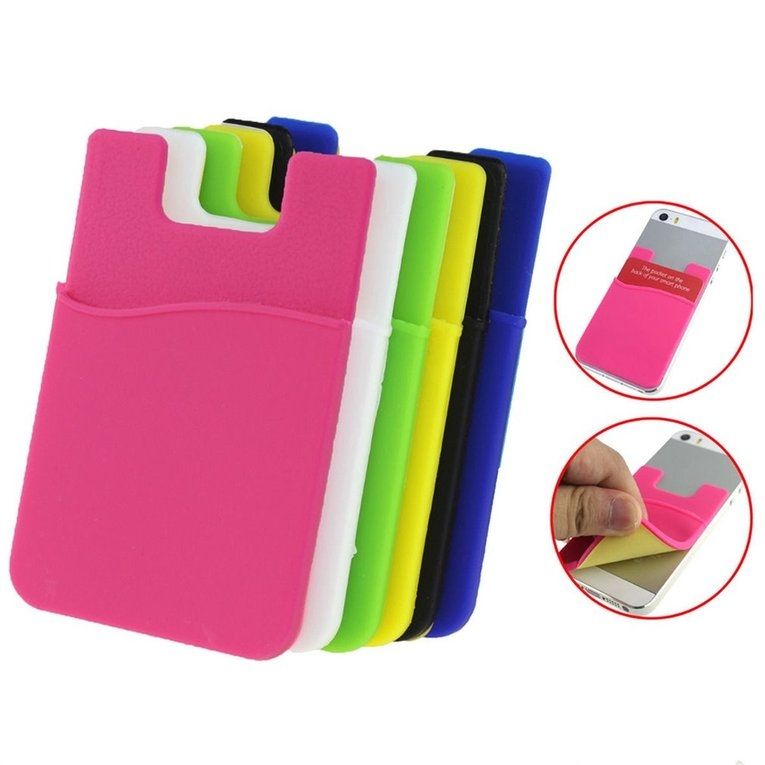 UJ Adhesive Sticker Back Cover Card Holder Case Pouch For Cell Phone
