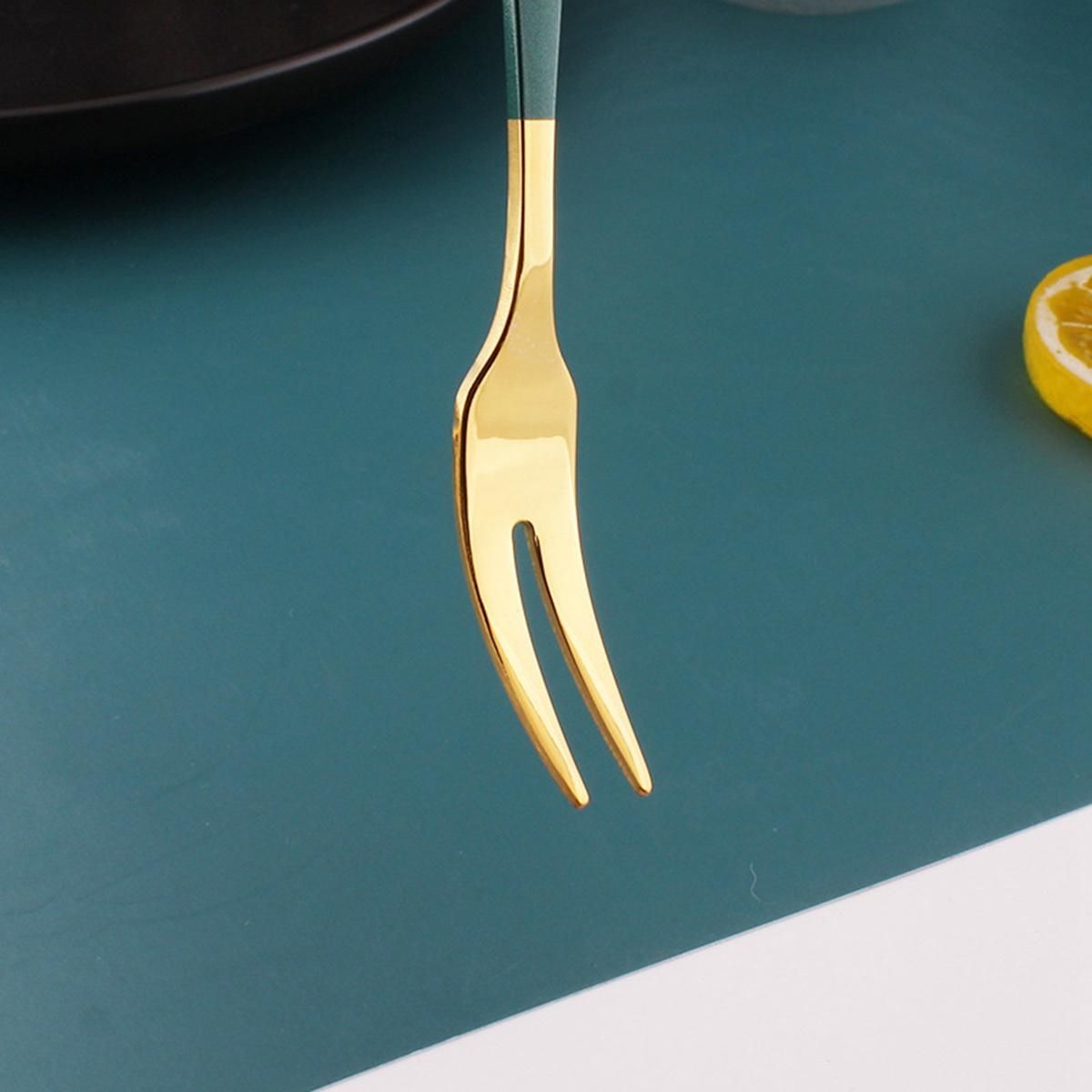 5 Pieces of 5 Inch Stainless Steel Luxury Exquisite Fruit
