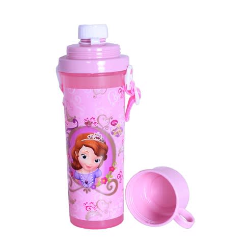 Character Water Bottle With Cup