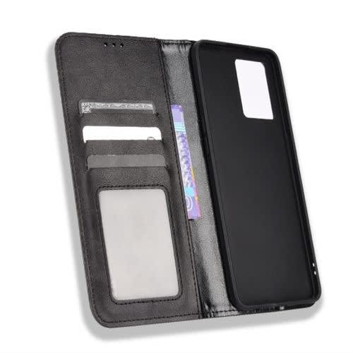 Leather Flip Case For Oppo Reno 7  - Black