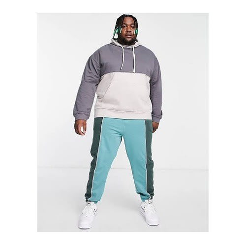 Plus Size Colour Block Joggers