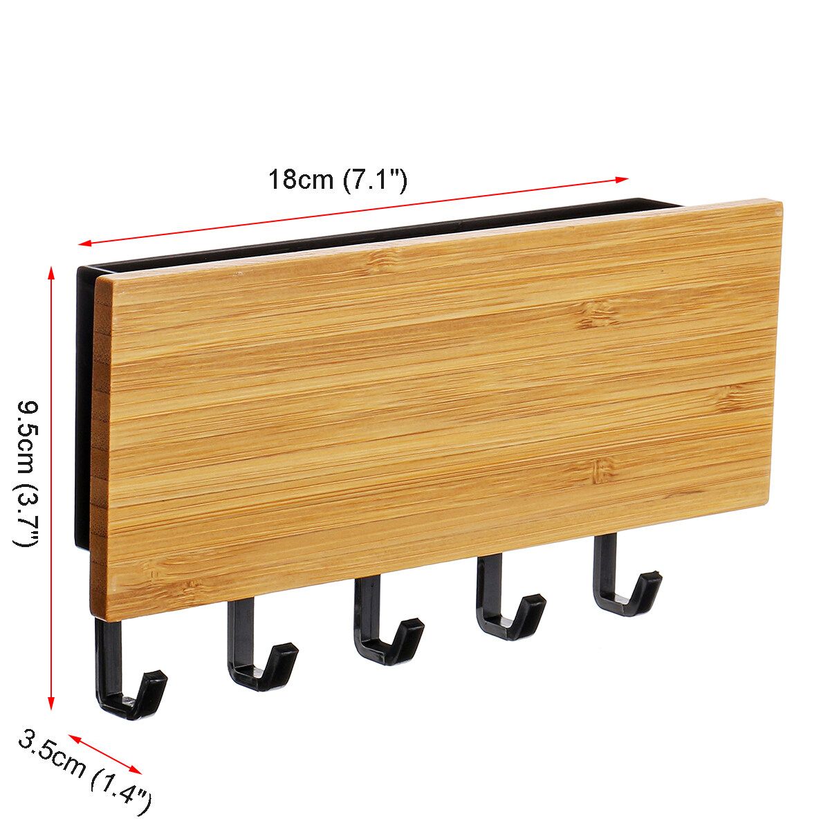 Wall Mount Hook Hanger Holder Storage Wooden Rack Hanging Key Home Organizer White