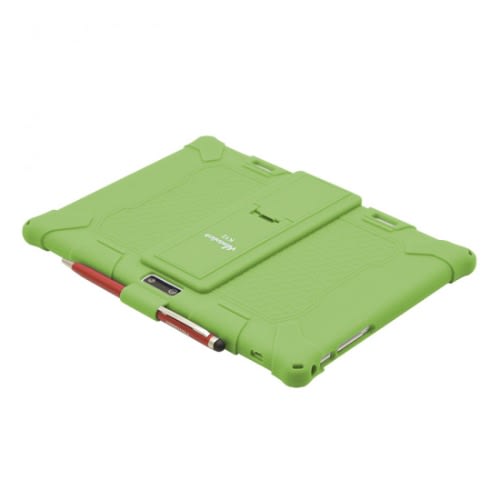 Zoom Enabled - Dual Sim Tablet Android 5.0 - 16GB Storage - 1GB RAM - 9.6" - Green Silicon Pouch