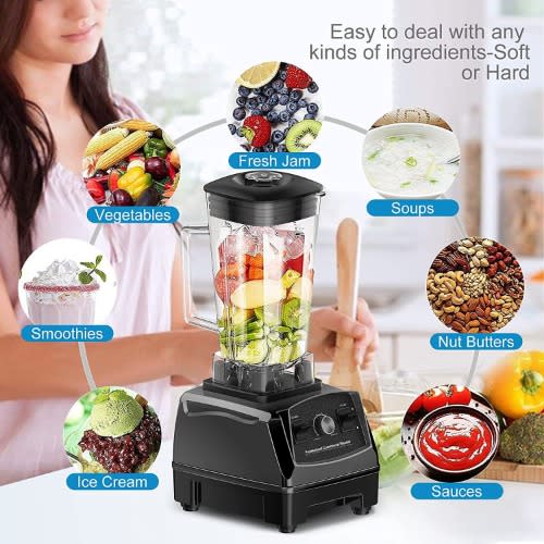 Heavy Duty Ice Crusher Commercial Blender For Beans Tiger Nut Smoothie - 1200W