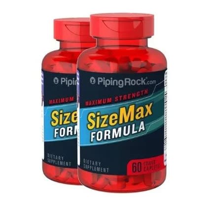 Piping Rock Size Max Male Enhancement Formula - 60 Caplets - 2 Bottles