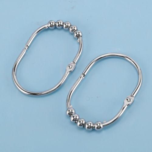 24Pcs Curtain Hooks Metal Bathroom Shower