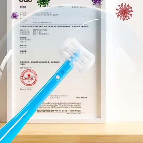 Soft Bristles Three-sided Toothbrush With Tongue Scraper -168mm