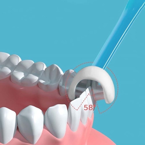 Soft Bristles Three-sided Toothbrush With Tongue Scraper -168mm