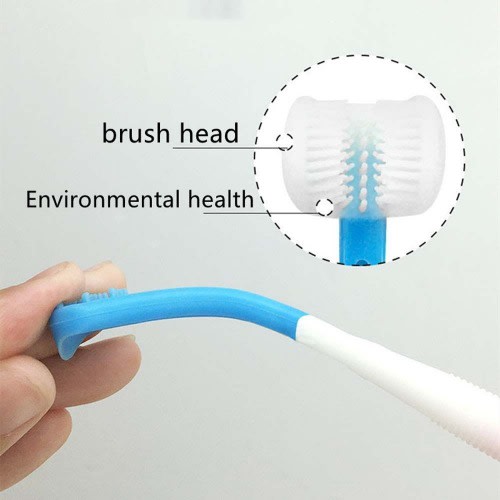 Soft Bristles Three-sided Toothbrush With Tongue Scraper -168mm