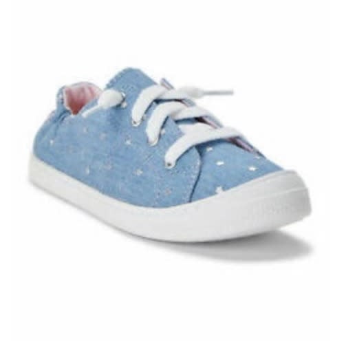 Girls Denim  Silver Star Canvas  Blue