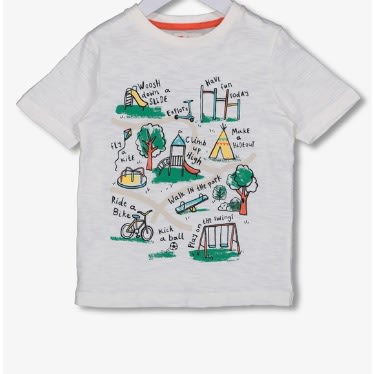 White Playground Print T-shirt