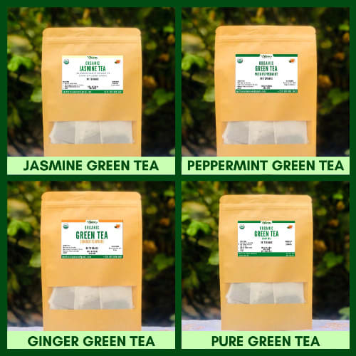Green Tea - 4 Flavour Variety Pack - 60 Teabags