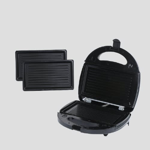 Dsp Kc1049 3 In 1 Sandwich Maker - 750 Watt - Black