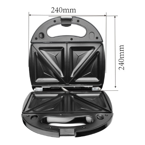 Dsp Kc1049 3 In 1 Sandwich Maker - 750 Watt - Black