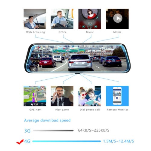 4g Intelligent Android Navigation System With Adas Function Reverse Camera And Dvr Recorder.