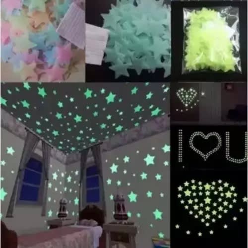 Glow 100 Pieces Glow Stickers In Mixed Colors