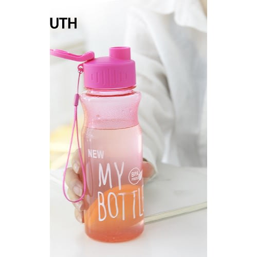 600ml Portable Plastic Water Bottle - Pink