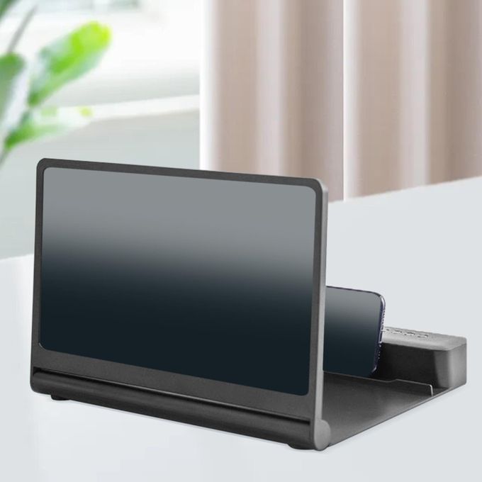 12'' Cell Phone Screen Magnifier HD Quality Phone Stand Black