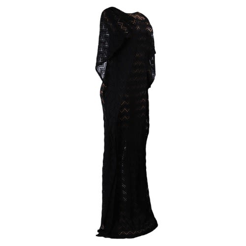 Ladies Maxi Bubu Lace Dress -black