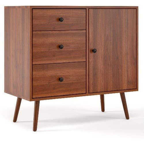 J Best- Wide Dresser With 3 Drawer Chest And 1 Side Cabinet
