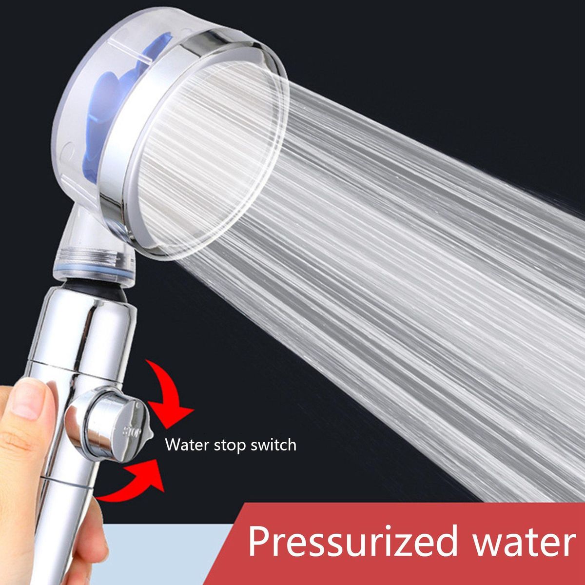 Pressurized Shower Head High Pressure Detachable 360°