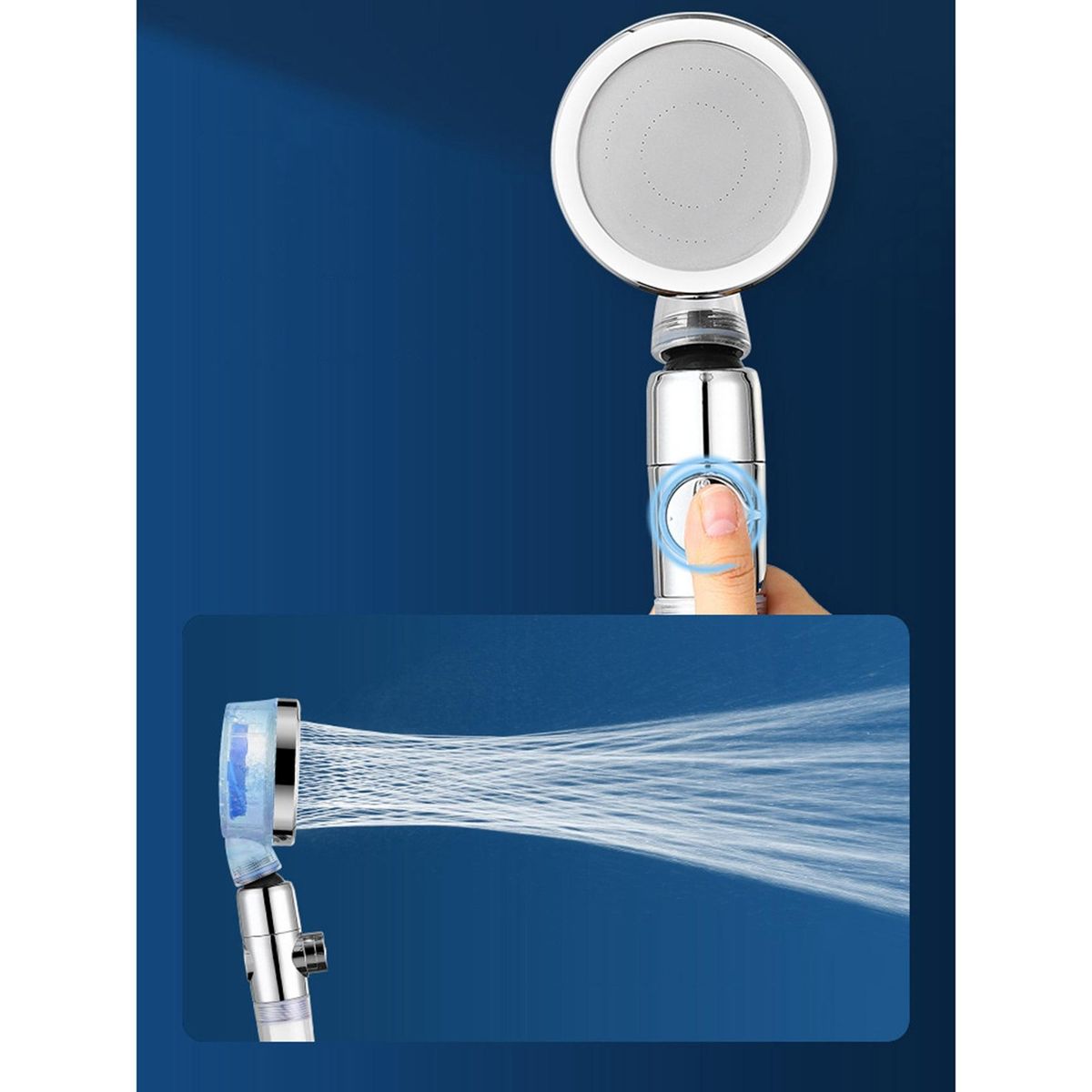 Pressurized Shower Head High Pressure Detachable 360°