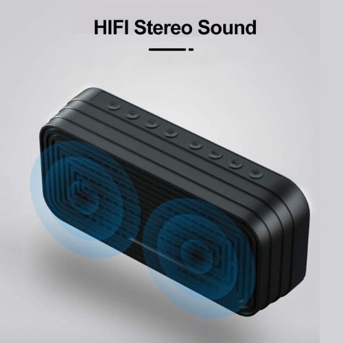 Mirror Digital Mini Alarm Clock Wireless Bluetooth5.0 Speaker, Fm/sd/usb