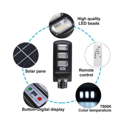 All-in-1 Solar Street Light 150w Energy Power + Free Pole