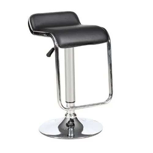Adjustable Bent Design Bar Stool - Black